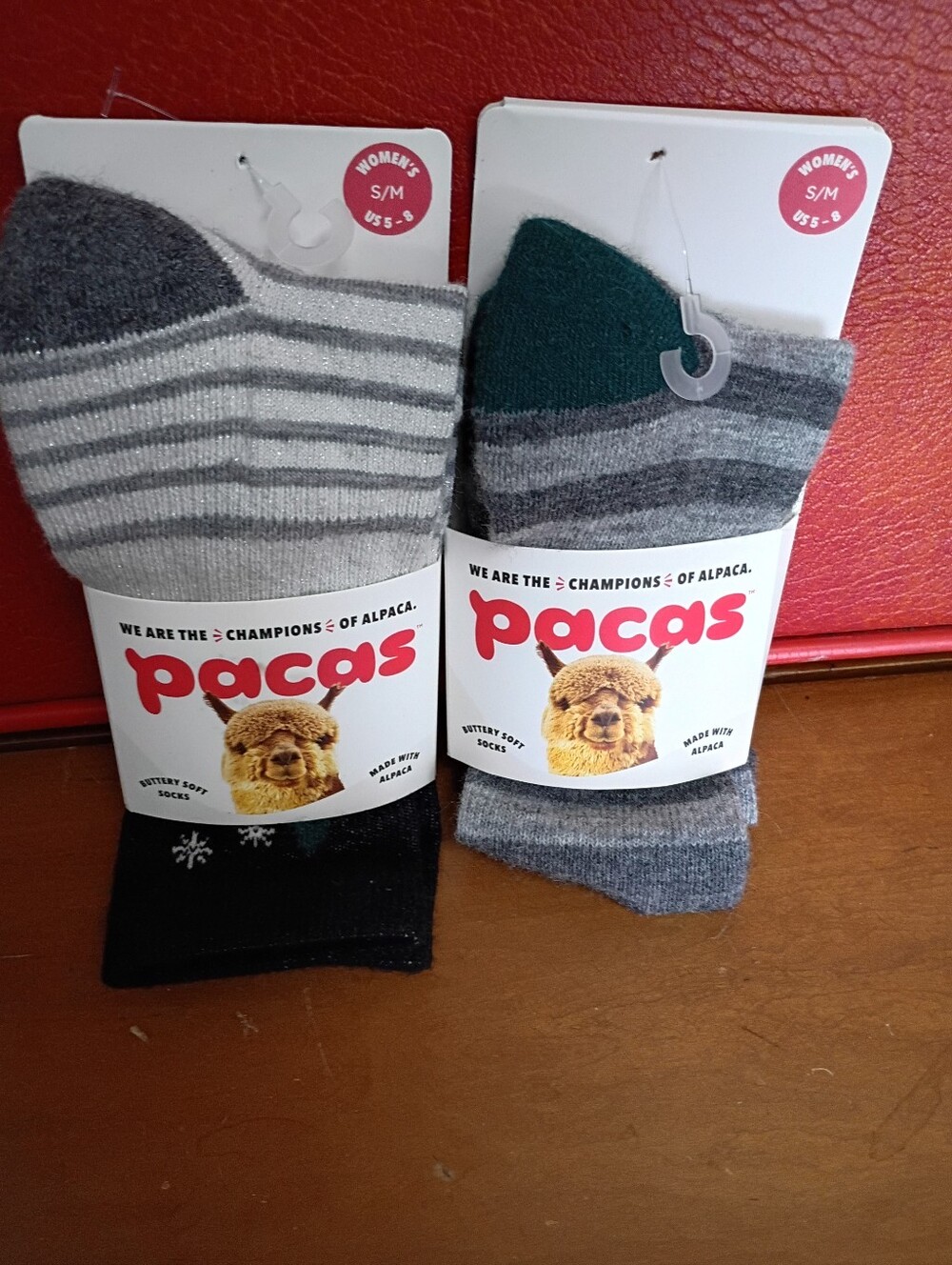 Pacas Alpaca Blend Crew Socks - 2 Pair - Bundle - NEW!